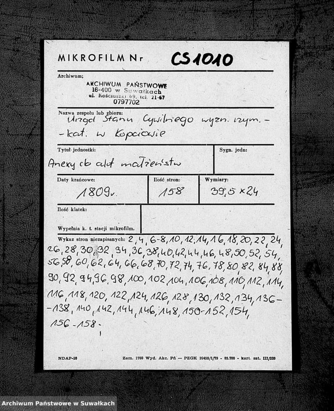 image.from.unit.number "[Anexy USC Kopciowo wyznanie rzymsko-katolickie rok 1809]"