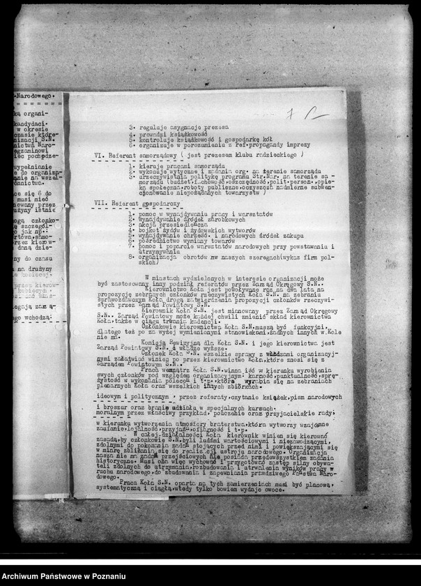 Obraz 9 z jednostki "Statut, instrukcje, regulaminy Stronnictwa Narodowego, okólniki i regulaminy Zarządu Grodzkiego oraz protokoły z zebrań kół - Zarys organizacji kierownictwa Koła Stronnictwa Narodowego sprawozdania z działalności"