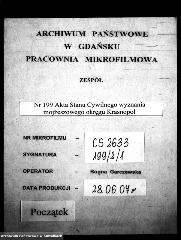 image.from.unit.number "Dowody do akt ślubnych Żydów Okręgu Krasnopol za rok 1857"