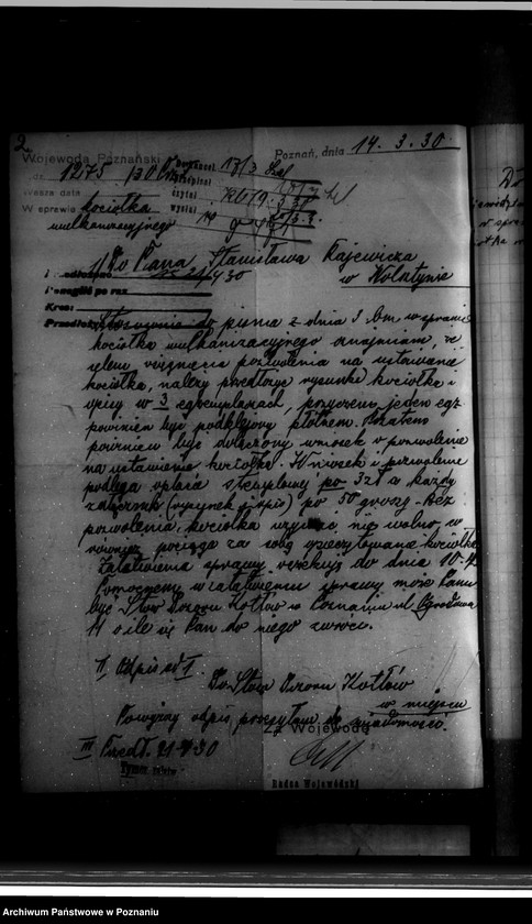 Obraz 6 z jednostki "Warsztat wulkanizacyjny St. Rajewicza w Wolsztynie nr woj. kotła 6504"