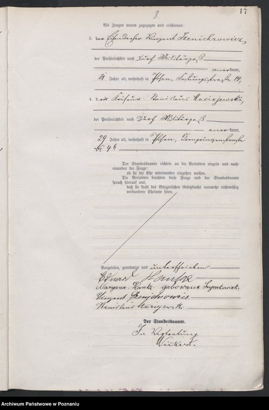 Obraz 18 z jednostki "Księga miejscowa małżeństw tom I [Rejestr główny małżeństw]"