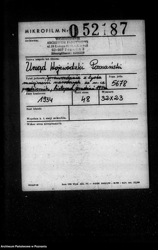 Obraz 2 z jednostki "Sprawozdania z życia mniejszości narodowych za miesiące październik, listopad, grudzień 1934 r."