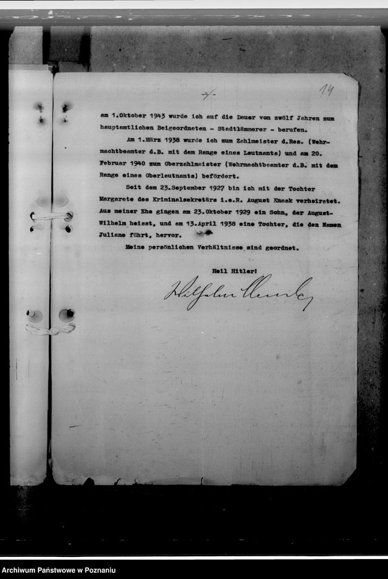 Obraz 18 z jednostki "Mende, Wilhelm - Beigeordneterin Leslau (Włocławek)"