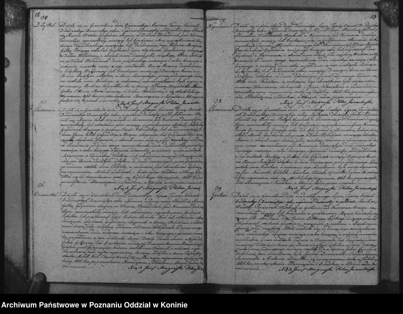 Obraz 9 z jednostki "Księga urodzonych, ślubów i zmarłych"