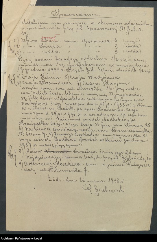 image.from.unit.number "Księga inwentarzowa nieruchomości m. Łodzi ul. Spacerowa"