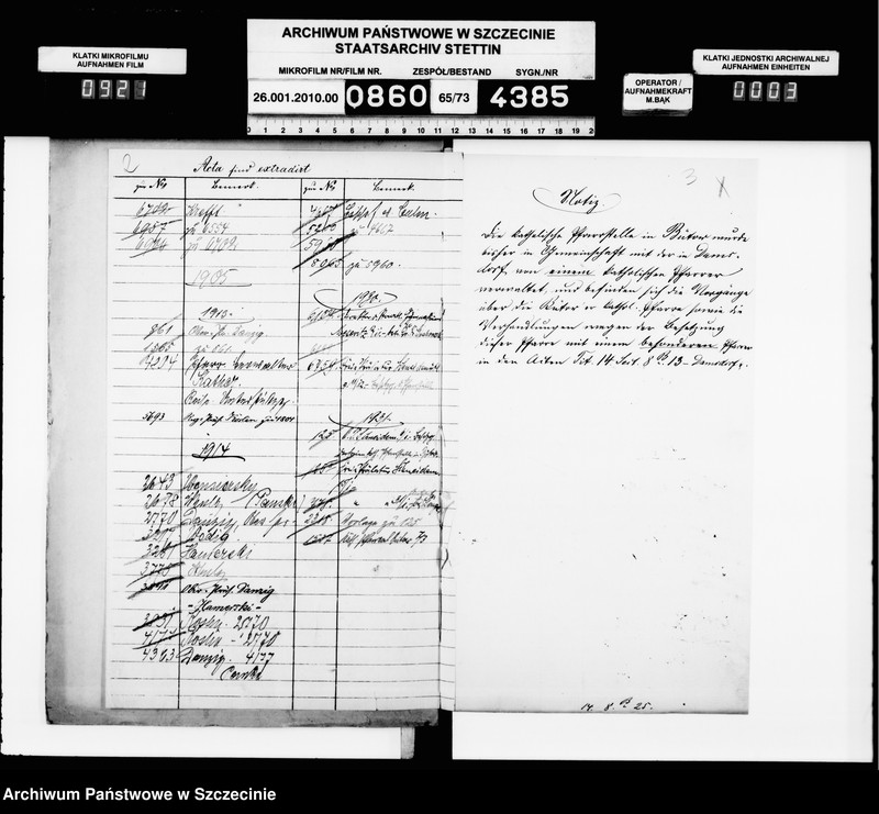 Obraz 4 z jednostki "Katholische Pfarrselle in Bütow"