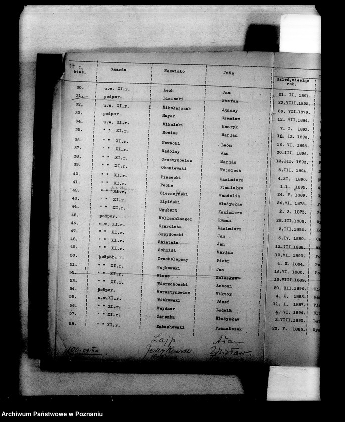 Obraz 20 z jednostki "Protokoły z egzaminu dojrzałości dla aspirantów oficerskich"