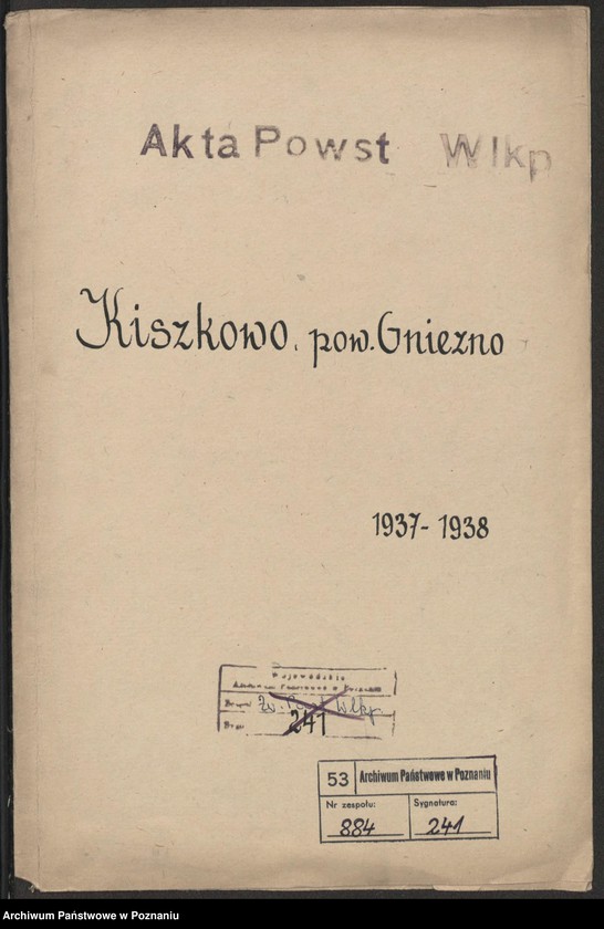 Obraz 2 z jednostki "Kiszkowo, powiat Gniezno akta koła."