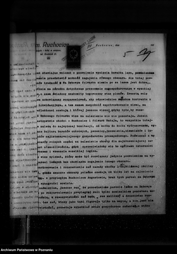 Obraz 9 z jednostki "Majętność leśna Ruchocice powiat wolsztyński"