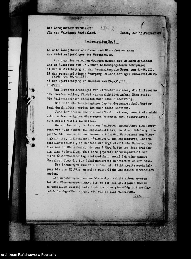 Obraz 5 z jednostki "Okólniki i zarządzenia dla Landjahrlager"