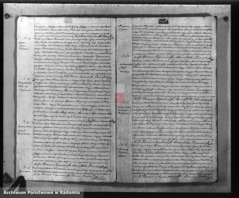 image.from.unit.number "Księga duplikatu aktów religijno-cywilnych parafii Głowaczewskiey na rok 1835"