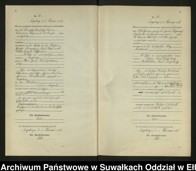 image.from.unit.number "[Sterbe - Register (Neben - Register) Standesamt Angerburg einschl. der Bezirke Gr. Strengeln, Kehlen und Prinowen]"