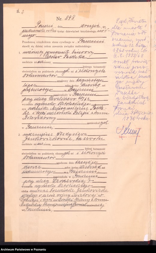 Obraz 4 z jednostki "Księga miejscowa małżeństw tom IV [Rejestr główny małżeństw]"