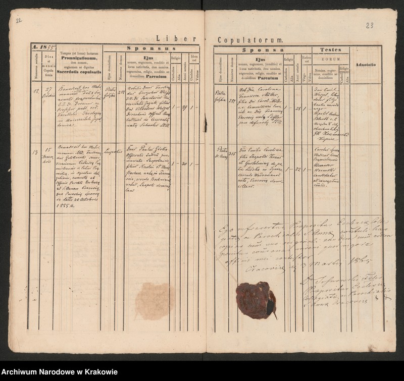 Obraz 14 z jednostki "[Księga małżeństw]"