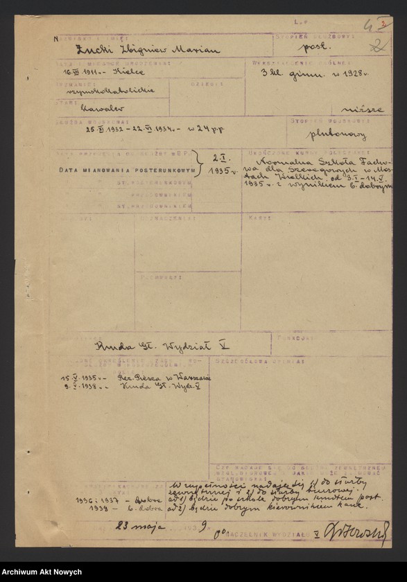 image.from.unit.number "Opinia o posterunkowym Policji Państwowej Zbigniewie Marianie Żuckim. Korespondencja."
