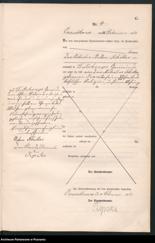 Obraz 10 z jednostki "Sterbe-Neben-Register"