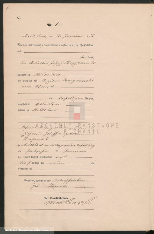 Obraz 9 z jednostki "Księga miejscowa zgonów [Rejestr główny zgonów]"