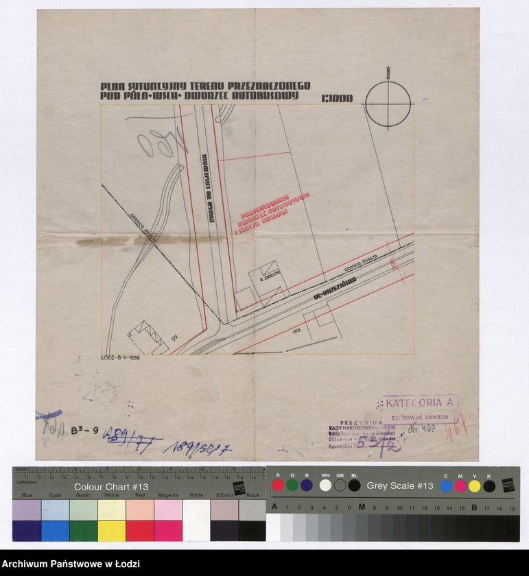 Obraz 1 z jednostki "Plan sytuacyjny terenów przeznaczonych pod północno-wschodni dworzec autobusowy"