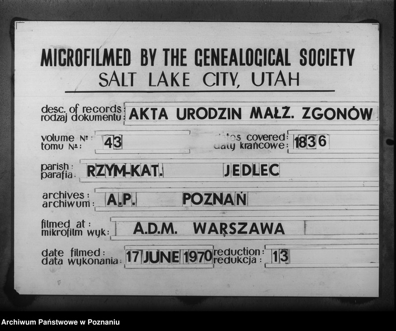 Obraz 8 z jednostki "Duplikat baptisatorum, copulatorum, mortuorum"