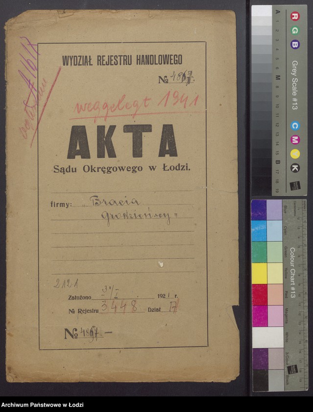 Obraz 2 z jednostki "Mojżesz Grodzieński, Łazarz Grodzieński- "Bracia Grodzieńscy"- fabrykacja i sprzedaż towarów manufakturowych"