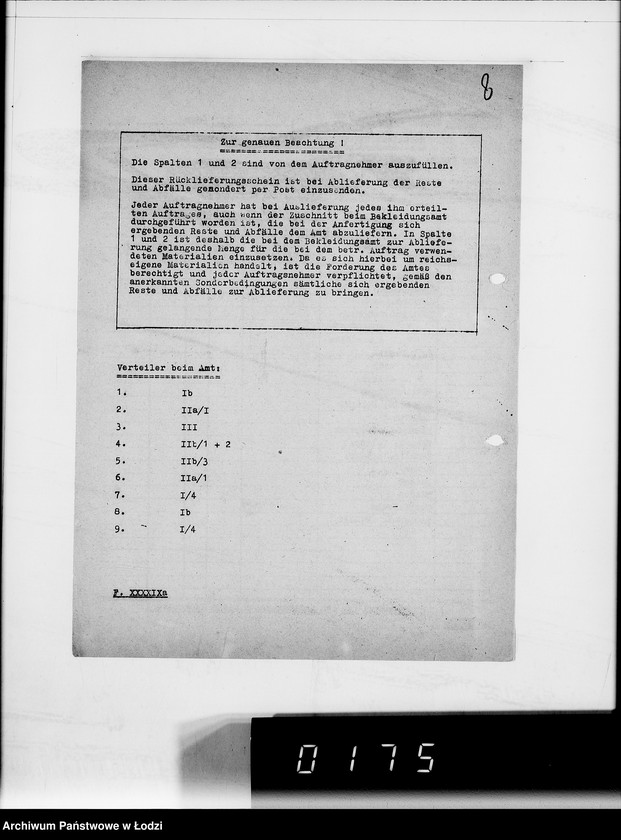 Obraz 12 z jednostki "5234 Kriegsauftrag SS-12884/42 Winter 1.158 St.Fusssäcke H.B.A.Berlin"