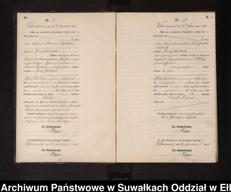 image.from.unit.number "Geburts-Neben-Register des Preussischen Standes-Amtes Widminnen Kreis Loetzen"