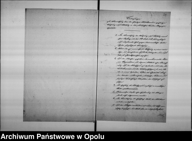 Obraz 17 z jednostki "Acta des Magistrats zu Oppeln betreffend: die Vermiethung der, der Stadtkommune gehörigen Wohnung nebst Stallung an dem Bauden Magazingebäude de Anno 1851"