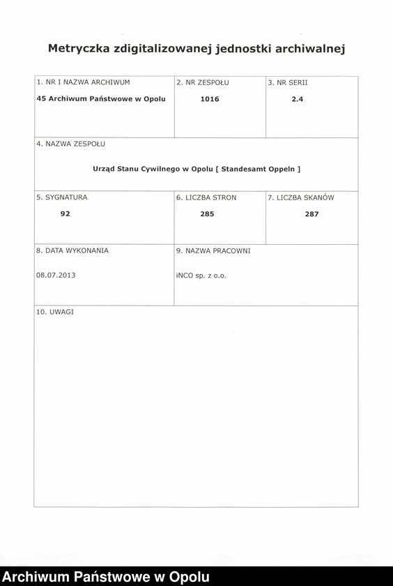 Obraz 2 z jednostki "Rejestr Małżeństw pierwopis 1891 [Opole] 1-142"