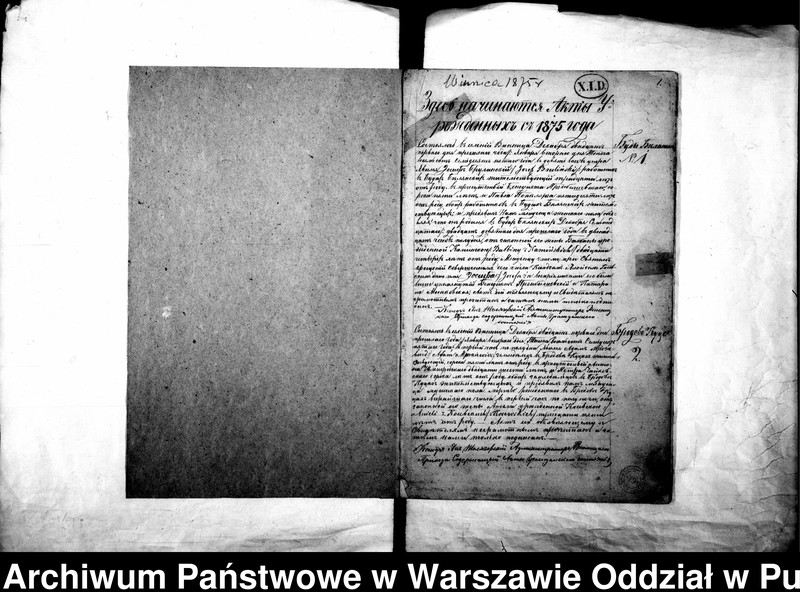 Obraz z zespołu "Akta stanu cywilnego Parafii Rzymskokatolickiej w Winnicy"