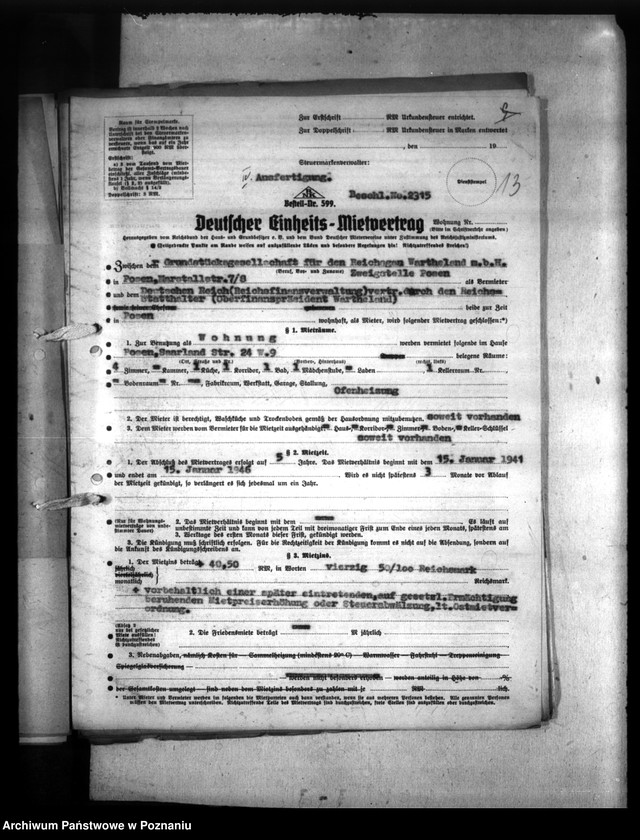Obraz 18 z jednostki "Wohnungszuweisungen für Deutsche. Verdrängung der Polen."