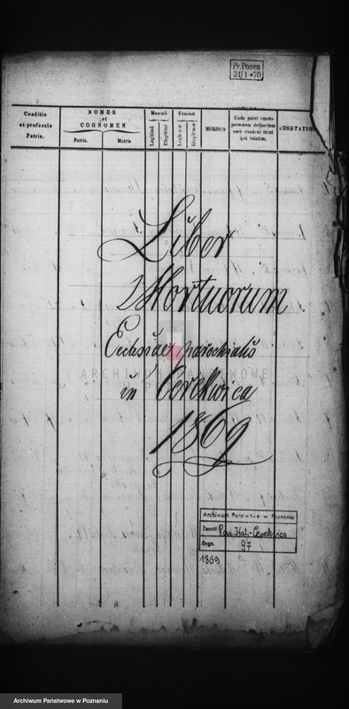 Obraz 1 z jednostki "Liber mortuorum"