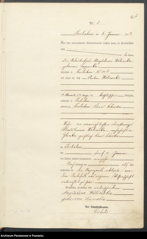 Obraz 5 z jednostki "Sterbe-Haupt-Register"