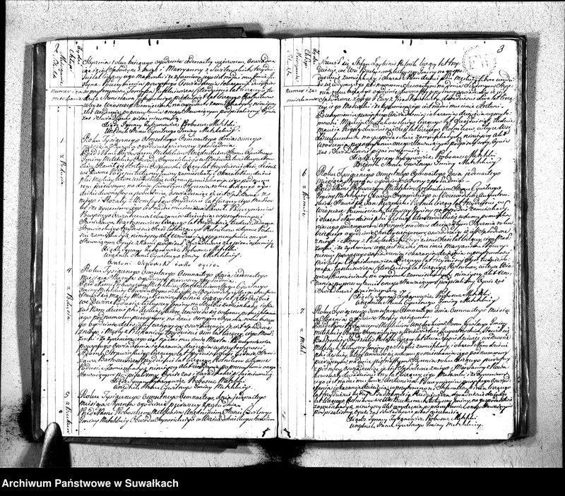 image.from.unit.number "Księga Aktów Urodzenia Urzędnika Stanu Cywilnego Gminy Metelskiey Powiatu Seyneńskiego Woiewództwa Augustowskiego Od 1 Stycznia Tysiąc Osimset Osimnastwgo Roku 1818"