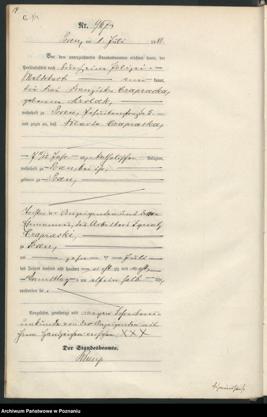 Obraz 17 z jednostki "Księga zgonów t. III"