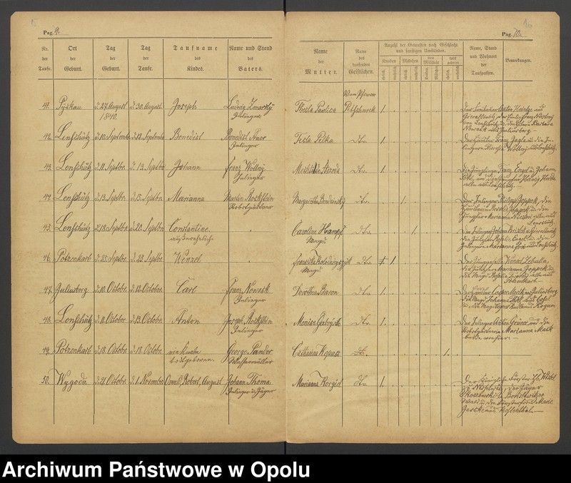 Obraz 11 z jednostki "[Księga chrztów 1840-1842, małżeństw 1840-1843 oraz zgonów 1840-1842 parafii Łężce]"