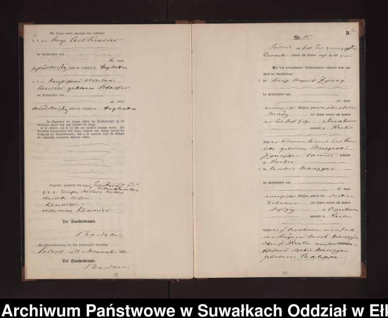 image.from.unit.number "Heiraths-Neben-Register des Preussischen Standes-Amtes Neuhoff Kreis Loetzen"