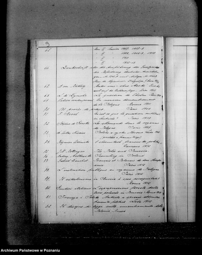 image.from.unit.number "Spis [wykaz] książek w bibliotece Rady Narodowej w Poznaniu."