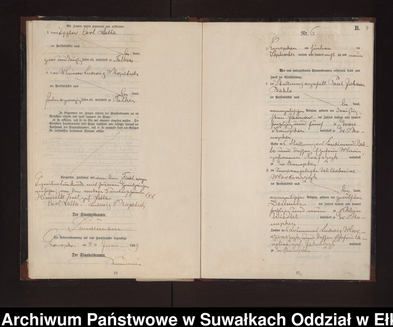 image.from.unit.number "Heiraths-Neben-Register des Preussischen Standes-Amtes Gr. Konopken Kreis Loetzen"