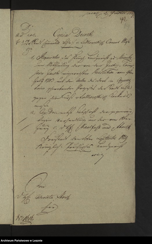 Obraz 17 z jednostki "[Sprawy procesowe miasta Leszna z Sułkowskim]"
