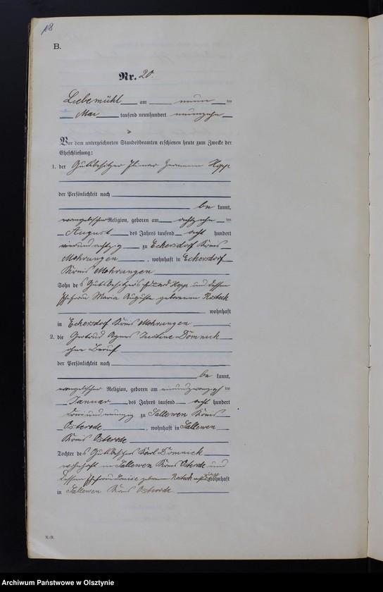 image.from.unit.number "Heirats-Neben-Register Nr 12 - 71 T. II"