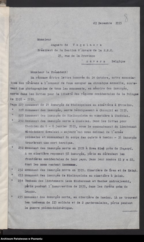 Obraz 12 z jednostki "Odpisy protokołów z posiedzeń Zarządu Głównego Związku Weteranów Powstań Narodowych i Związku Powstańców Wielkopolskich."