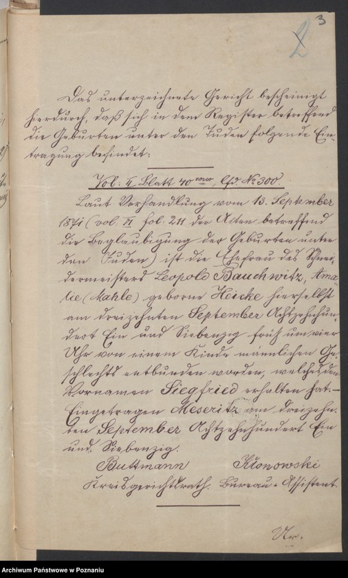 Obraz 5 z jednostki "Die von den Verlobten beigebrachten Urkunden zur Eheschliessung pro 1895"