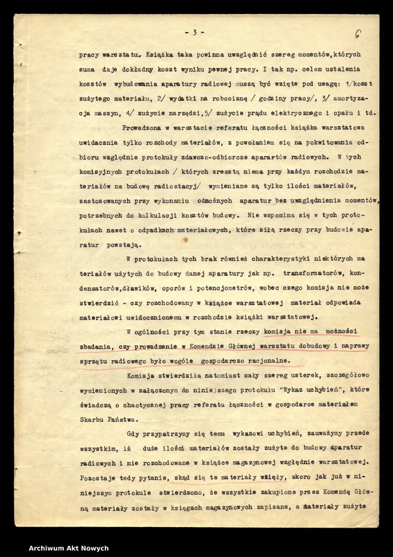 image.from.unit.number "[Kontrola Referatu Łączności Wydziału Organizacyjno - Wyszkoleniowego. Protokół, notatki.]"