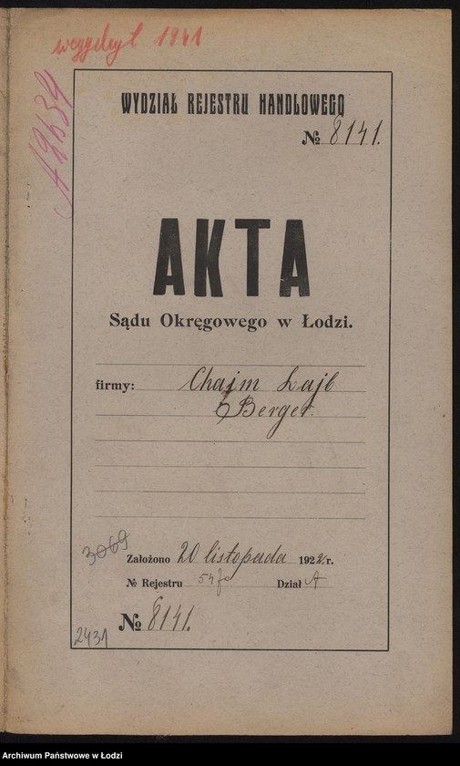 Obraz 2 z jednostki "Chaim Lajb Berger- handel naftą i olejami"