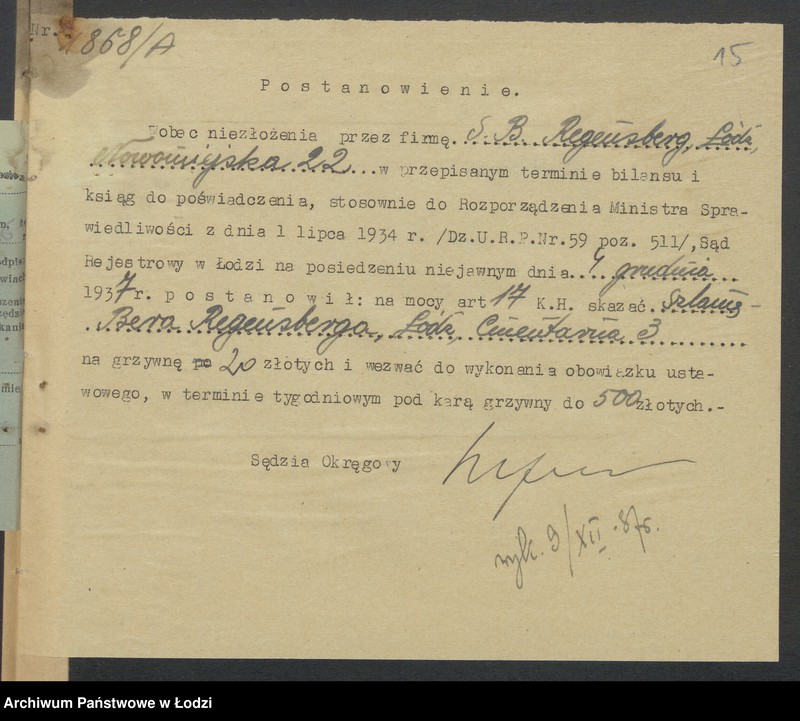 Obraz 17 z jednostki "Szlama Ber Regensberg- sprzedaż czapek"