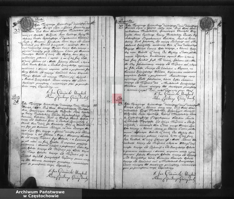 Obraz 13 z jednostki "Akta cywilne urodzeń gminy Truskolasy od dnia 1 miesiąca maja 1809 roku do dnia 30 miesiąca kwietnia 1810 roku wpisane"