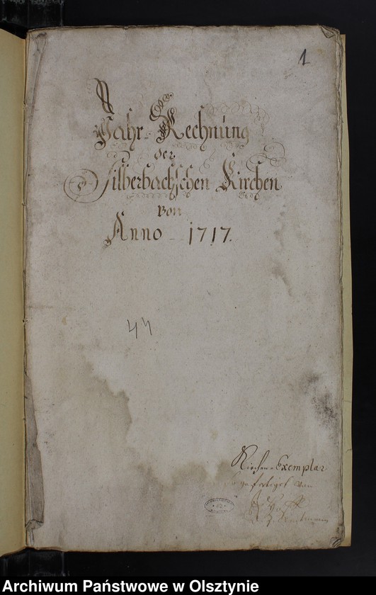 image.from.unit.number "Jahr Rechnung der Silberbachschen Kirchen"