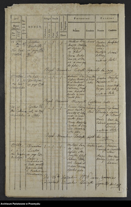 Obraz 16 z jednostki "[Odpisy ksiąg urodzeń, małżeństw, zgonów parafii rzymskokatolickiej Żurów z lat 1823-1827]"