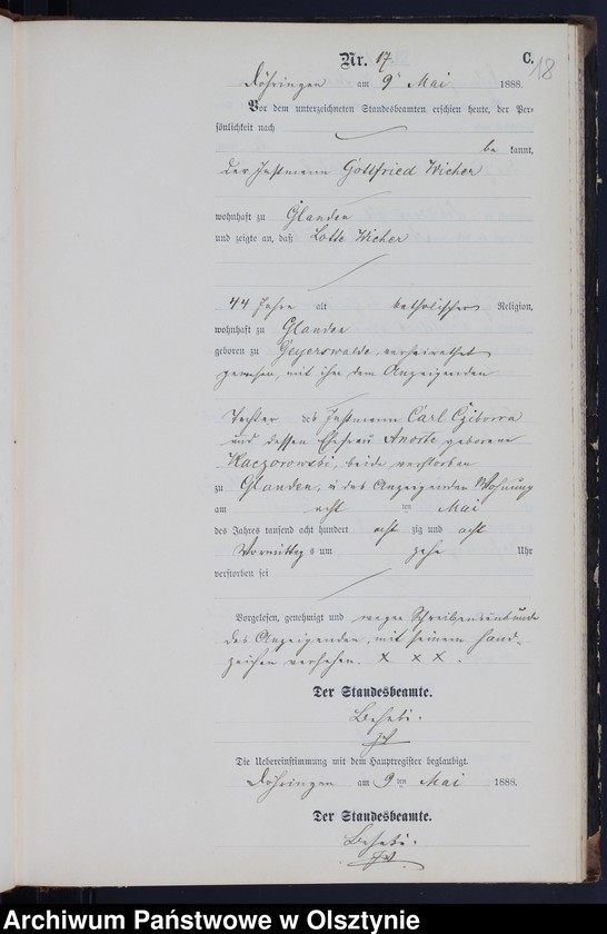 image.from.unit.number "Sterbe-Neben-Register Nr 1 - 42"