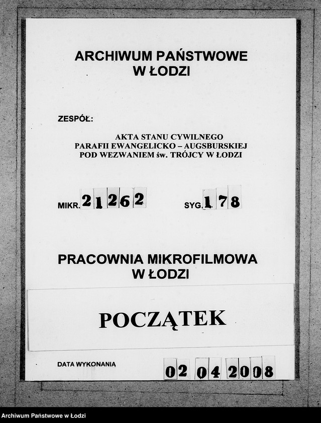 Obraz 1 z jednostki "Akta urodzeń"